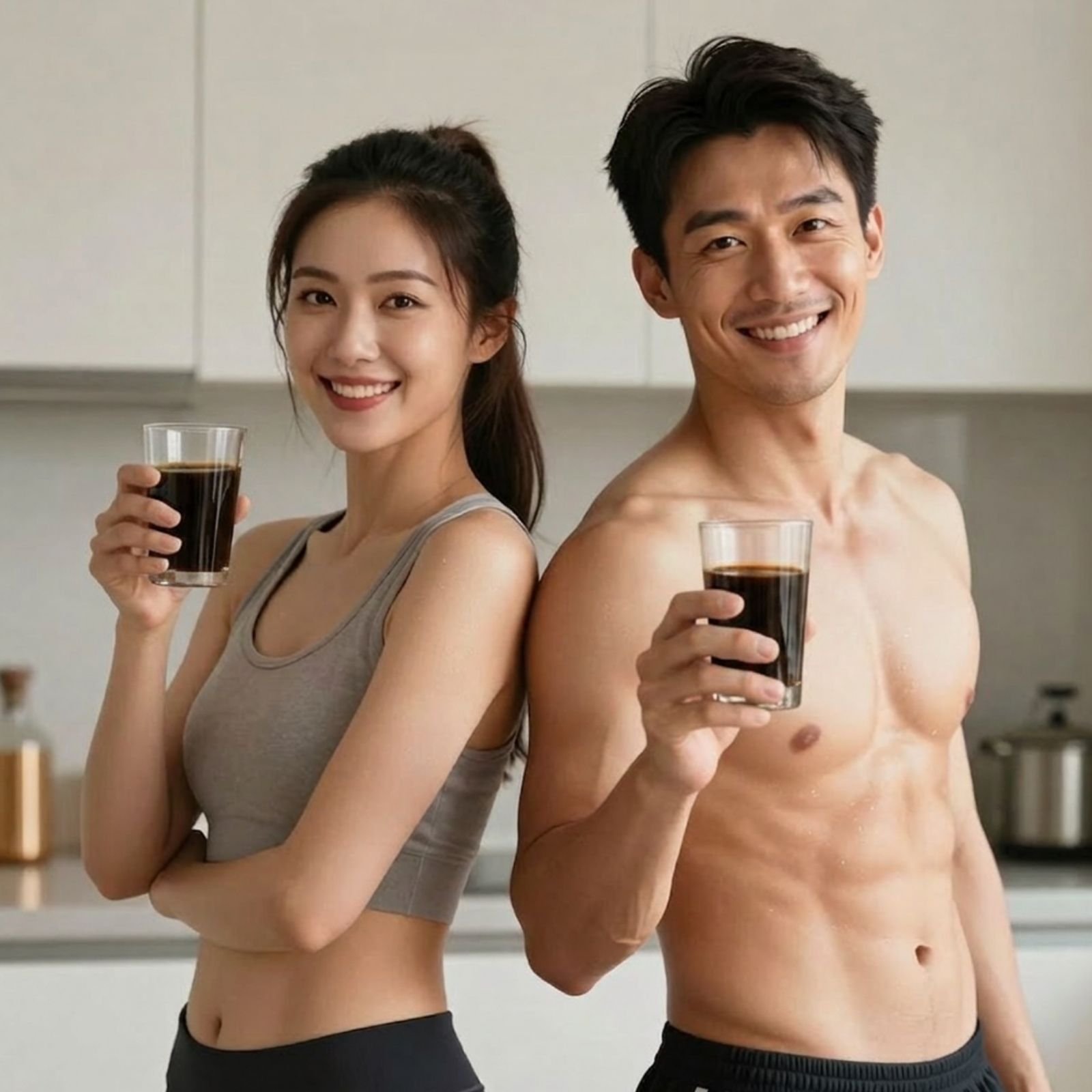 couple drinking Bhatani Shilajit. Shilajit vs Energy Drinks: A Better Energy Alternative