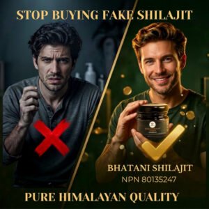 Fake vs Authentic Bhatani Shilajit NPN 80135247 man happy with fake and happy with bhatani himalayan shilajit quality