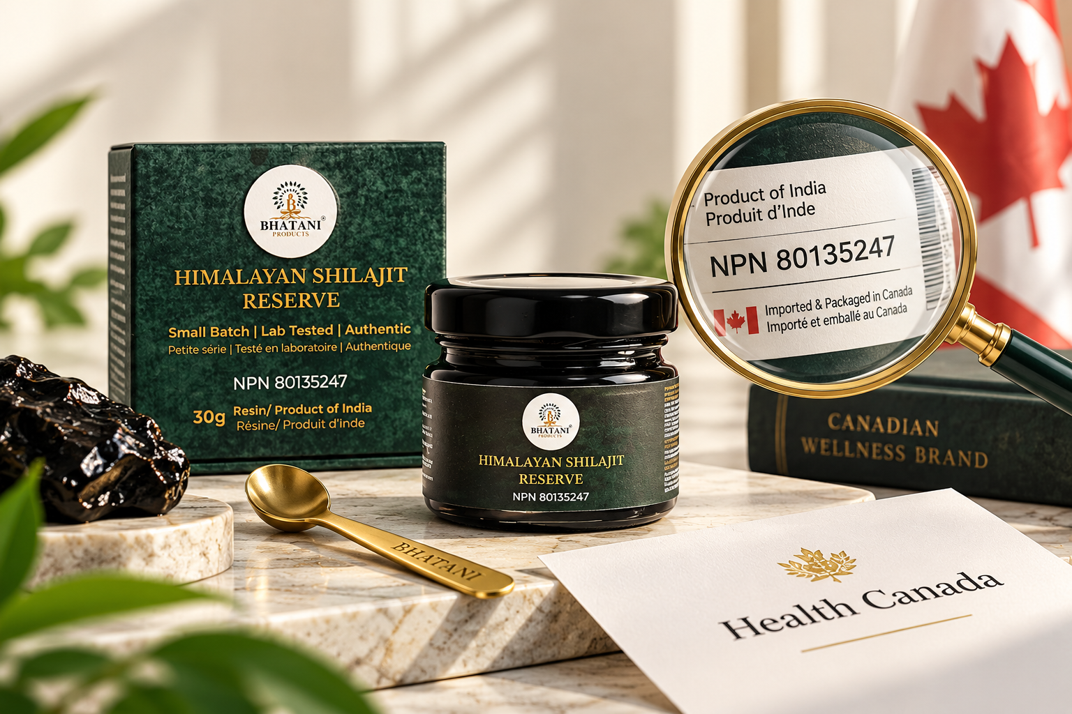 Health Canada NPN lab test report certificate of analysis for Bhatani Shilajit
