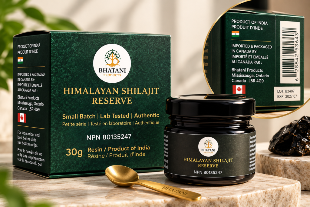 Health Canada NPN lab test report certificate of analysis for Bhatani Shilajit
